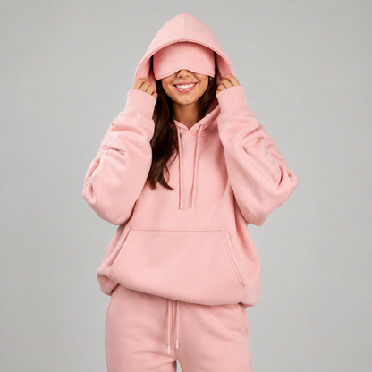 Reishoodie met Ingebouwd Oogmasker - Airplane Mode