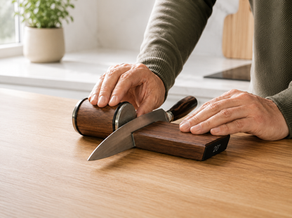 Vlijm™ Rolslijper – Magnetische Messenslijper met Hoekblok