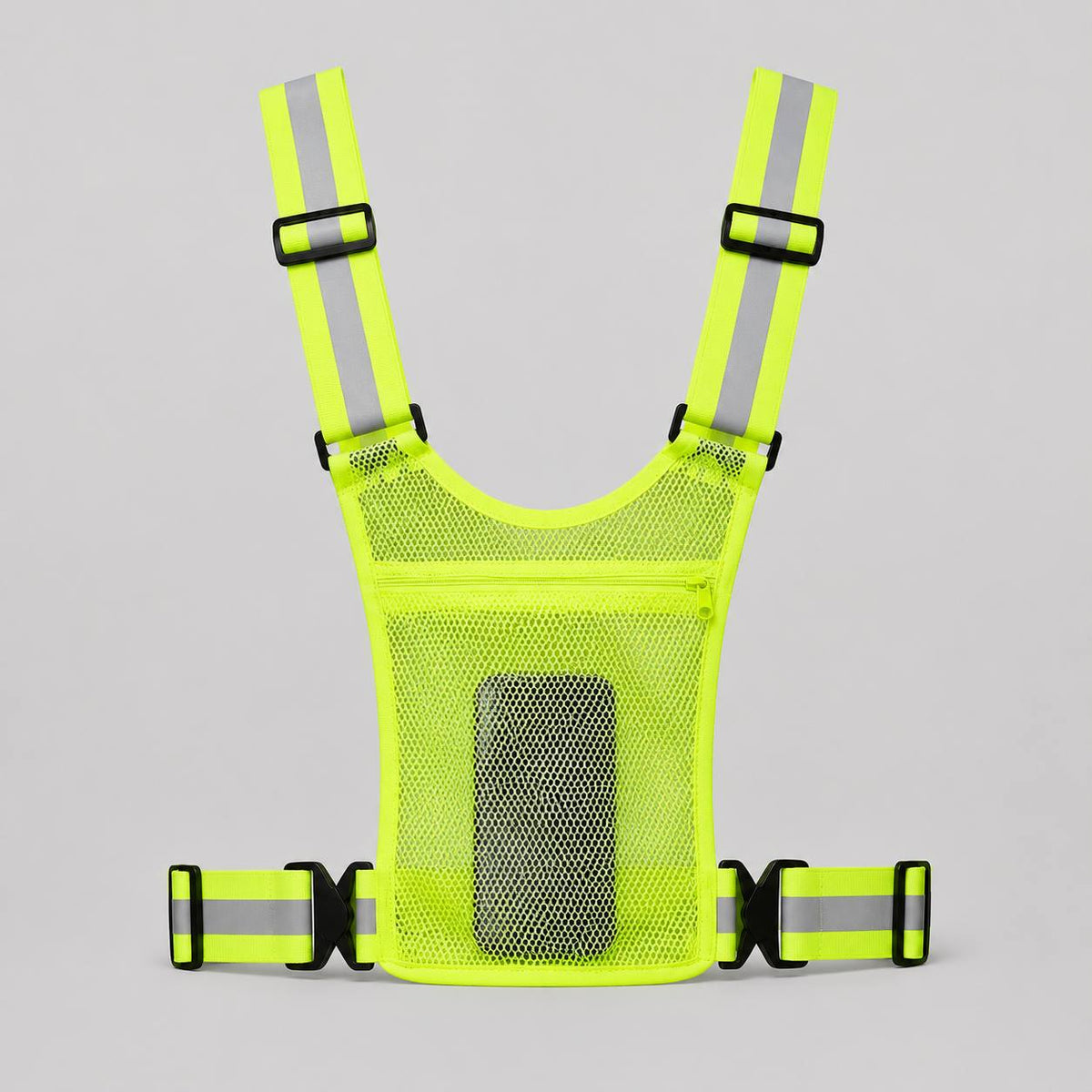 GlowGuard reflecterend veiligheidsvest - mesh opbergvak detail
