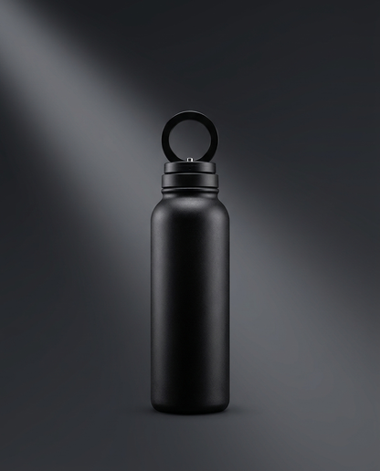 MAGFLOW drinkfles op sportieve antracietgrijze achtergrond