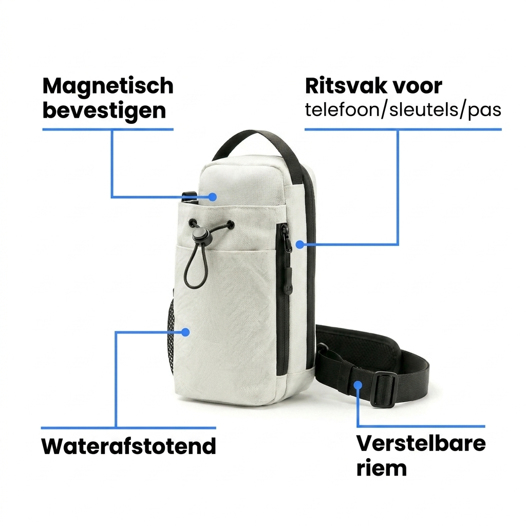 MagGrip Sport Organizer Tas USP infographic