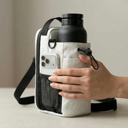 MagGrip Sport Organizer Tas in de hand, schaalindicatie