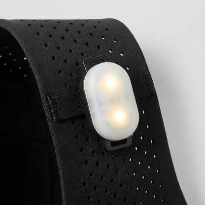 Glowdash hardloopvest ovaal LED-lampje detail, correct model