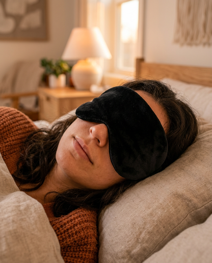 Slaaphuis™ Verzwaard Slaapmasker – Bandloos, Zacht Gewicht