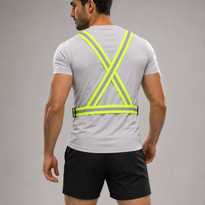 GlowGuard reflecterend veiligheidsvest - model achteraanzicht